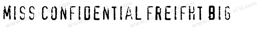 miss confidential freifht big bold字体转换